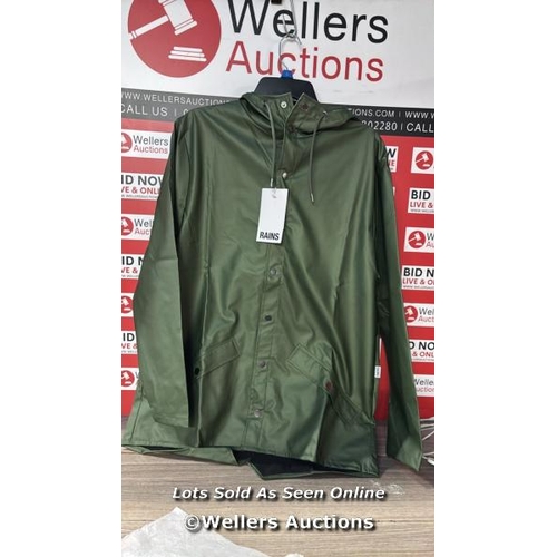 8187 - RAINS CORE RAIN JACKET / S / EVERGREEN / RRP: 79 / NEW / G84