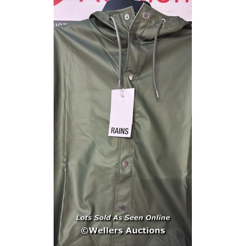 8187 - RAINS CORE RAIN JACKET / S / EVERGREEN / RRP: 79 / NEW / G84