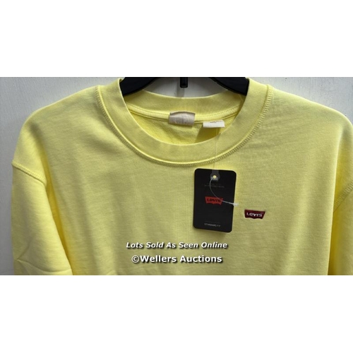 8200 - LEVIS STANDARD CREW SWEATER / POWDERED YELLOW / S / RRP: 65 / NEW / R1