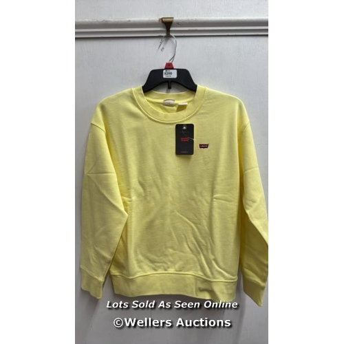 8201 - LEVIS STANDARD CREW SWEATER / POWDERED YELLOW / S / RRP: 65 / NEW / R1