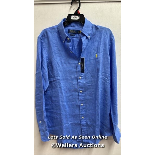 8212 - POLO RALPH LAUREN LINEN CUSTOM FIT SHIRT / M / RRP: 149 / NEW / R1