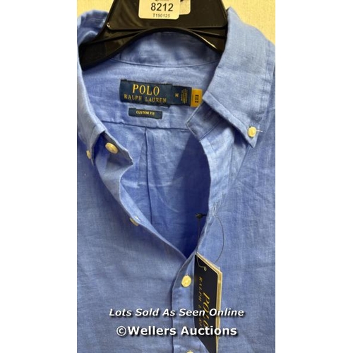 8212 - POLO RALPH LAUREN LINEN CUSTOM FIT SHIRT / M / RRP: 149 / NEW / R1