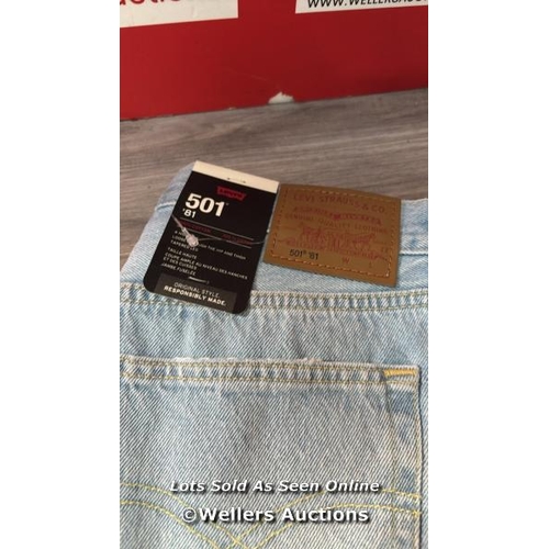 8229 - LEVI'S 501 81 24 EVERAFTERNOON JEANS / 28 / RRP: 100 / NEW / G83