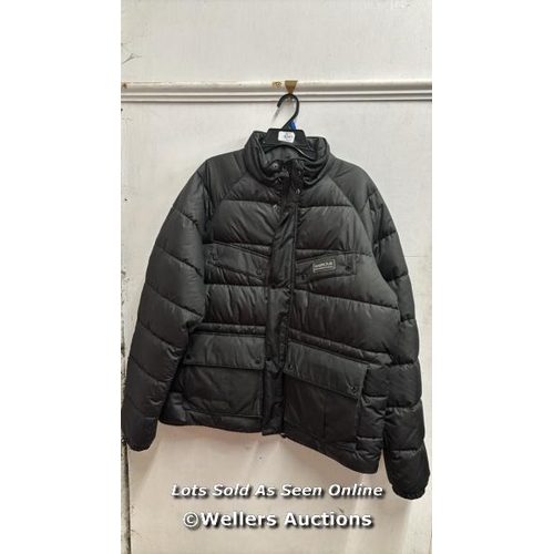 8241 - BARBOUR INTERNATIONAL TERRANCE QUILTED JACKET / FIBRE DOWN / XXL / BLACK / RRP: 210 / NEW / R1