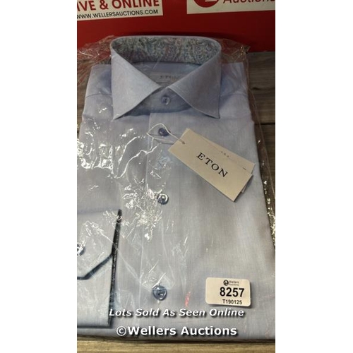 8257 - ETON FORMAL SHIRT PAISLEY / 14.5 / LIGHT BLUE / RRP: 145 / NEW / G83