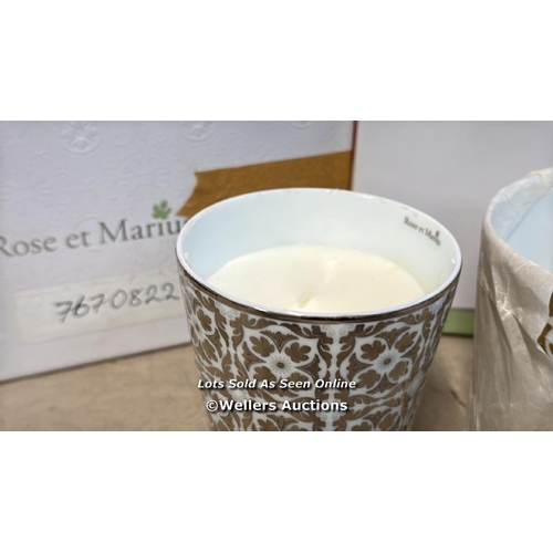 8289 - ROSE ET MARIUS CANDLE GIFT SET - NEW, OPEN BOX / G7