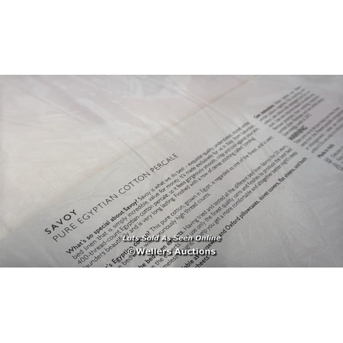 8295 - THE WHITE COMPAY SAVOY FITTED SHEET 400TC/ 180X200X30CM / NEW & SEALED / G7