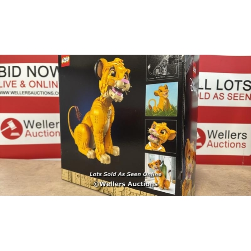 8311 - LEGO DISNEY  SIMBA THE LION KING - 43247 / NEW & SEALED / RRP: 115 / G7