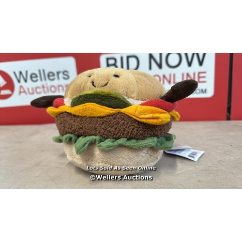 8344 - JELLYCAT AMUSEABLE BURGER / NEW / RRP: 31.95 / G8