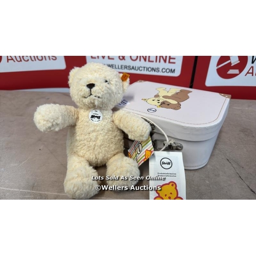 8351 - STEIFF MILA TEDDY BEAR IN SUITCASE / NEW / RRP: 42.95 / G8