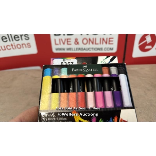 8357 - FABER-CASTELL FELT TIP PEN BLACK EDITION SET / NEW - INCOMPLETE / G12