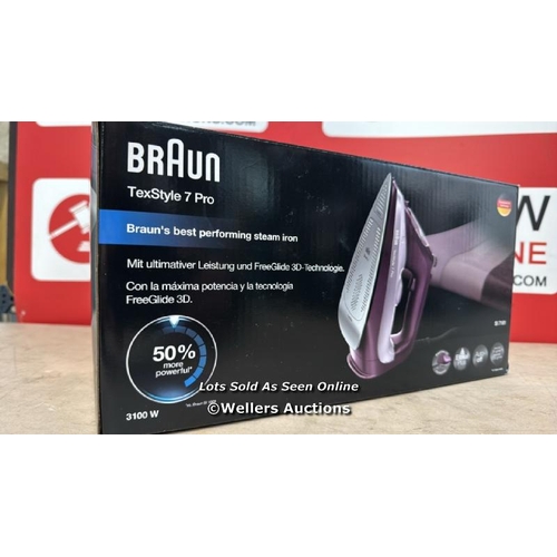 8361 - BRAUN TEXSTYLE 7 STEAM IRON / NEW / RRP: 79.95 / G12