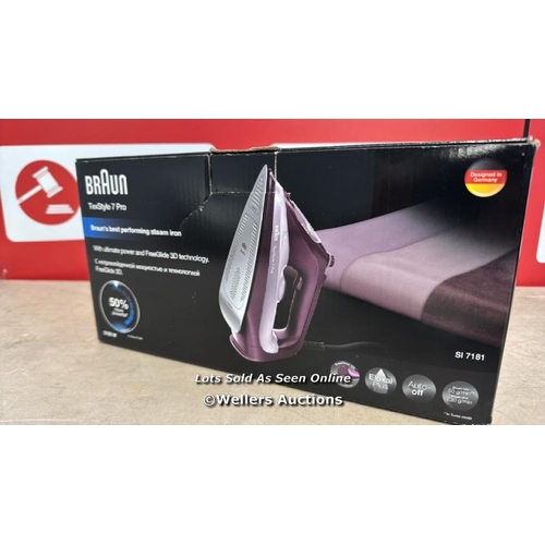 8361 - BRAUN TEXSTYLE 7 STEAM IRON / NEW / RRP: 79.95 / G12