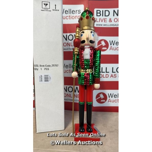 8375 - GISELA GRAHAM RED/GREEN SEQUIN NUTCRACKER / NEW / RRP: 99 / G1