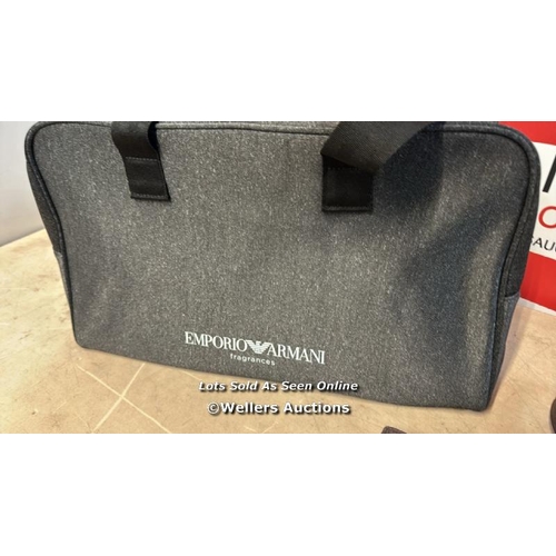 8376 - ARMANI FRAGRANCES GRAY BAG / NEW / G12