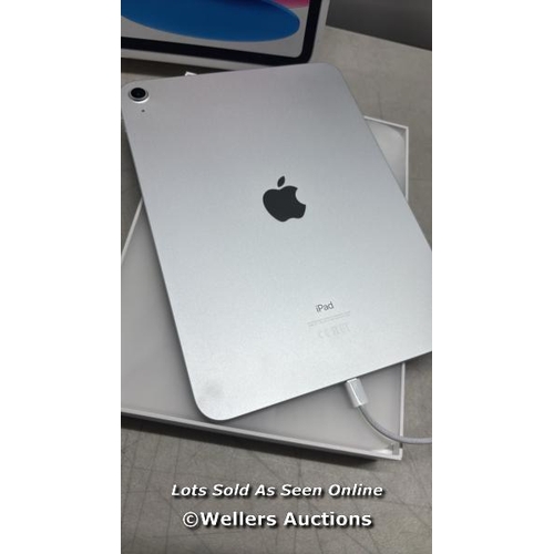 8942 - APPLE IPAD 10TH GEN, 10.9 INCH, WIFI,  MCM84NF/A / APPEARS NEW OPEN BOX, IN VERY GOOD COSMETIC CONDI... 