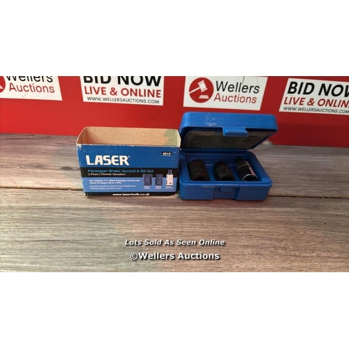 6018 - LASER PENTAGON BRAKE SOCKET & BIT SET / SIGNS OF USE