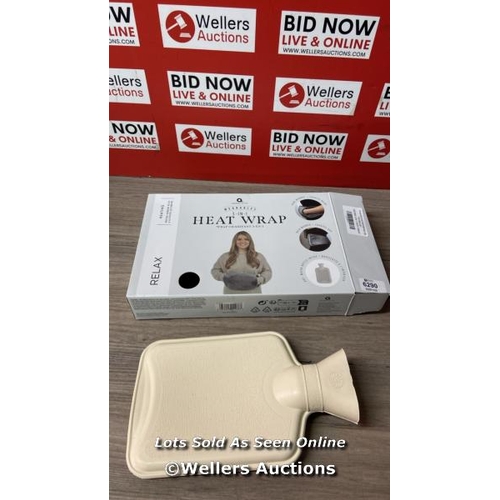 6290 - AROMA 3-IN-1 HEAT WRAP / MISSING WRAP / ONLY HOT WATER BOTTEL / SEE IMAGES / E18