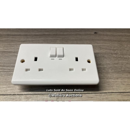 7029 - KNIGHTSBRIDGE CU9KW SMART TWIN SOCKET - WIFI NO HUB REQUIRED, WHITE, CURVED EDGE / APPEARS NEW IN BO... 