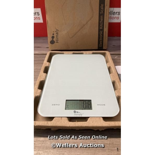 7037 - HIMALY DIGITAL KITCHEN SCALE,ULTRA SLIM MULTIFUNCTIONL FOOD WEIGHING SCALE WITH TEMPERED GLASS PLATF... 