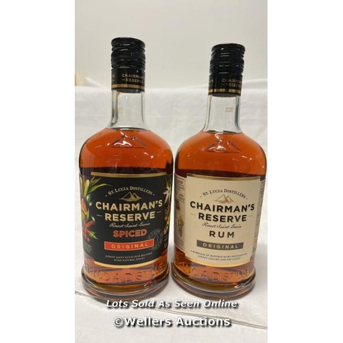 9604 - X2 CHAIRMAN'S RESERVE RUM 700ML/CHAIRMAN'S RESERVE SPICED 70CL