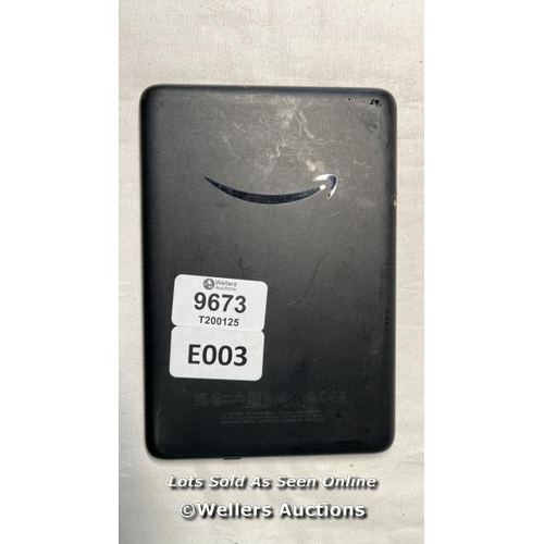 9673 - AMAZON KINDLE/ MODEL CV2VLE/ BLACK