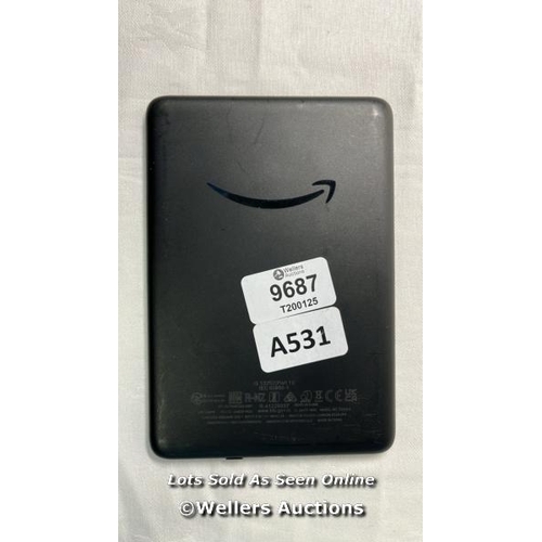 9687 - AMAZON KINDLE/ MODEL CVV2L3/ BLACK