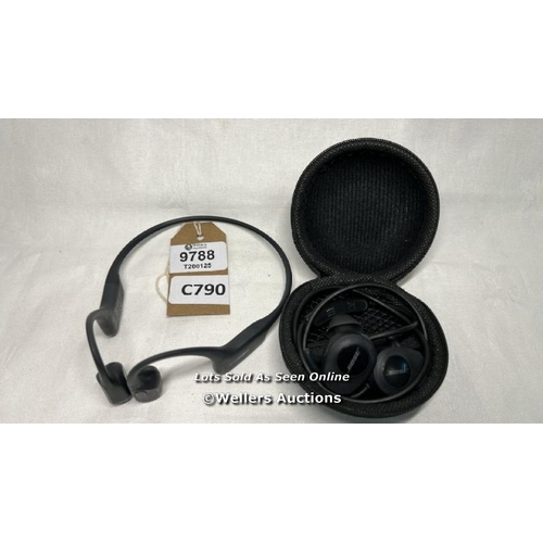 9788 - HEADPHONES X2 INC. AFTERSHOKZ AS800, BOSE A11