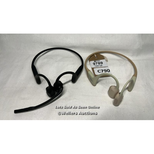 9789 - HEADPHONES X2 INC. AFTERSHOKZ ASC100, SHOKZ S810