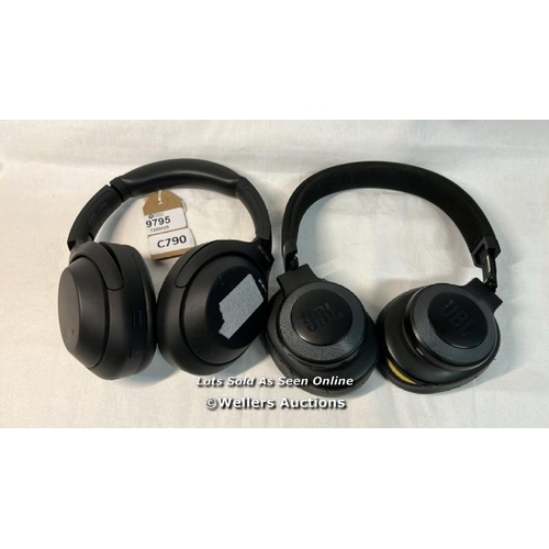 9795 - HEADPHONES X2 INC. JBL E65BTN (FOAM DAMAGED), SONY WH-1000XM4