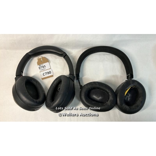 9795 - HEADPHONES X2 INC. JBL E65BTN (FOAM DAMAGED), SONY WH-1000XM4