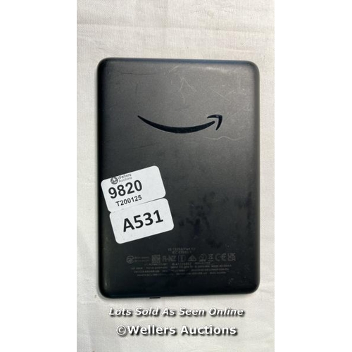 9820 - AMAZON KINDLE/ MODEL C2V2L3/ BLACK