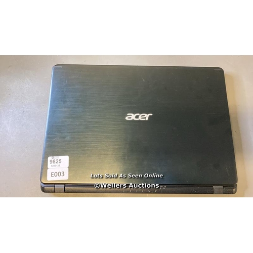 9825 - LAPTOP ACER/ 1TB HD/ INTEL CORE 15-8265U@1.6GHZ/ 8GB RAM/ WIN 10/ SN: NXH6KSG037911038876600