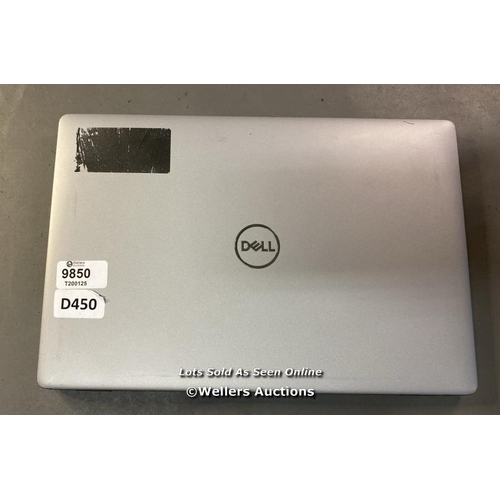 9850 - LAPTOP DELL/ INTELCORE 15-103104U@1.7GHZ/ 8GB RAM/ BIOS LOCKED / HD REMOVED/ SN: P98G007