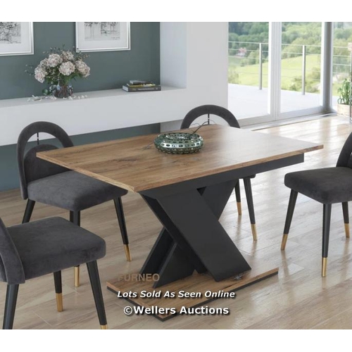 3005 - RRP:  345.99 - LATITUDE RUN XAN 160CM L X 80CM W DINING TABLE / TABLE TOP COLOUR/TABLE BASE COLOUR: ... 