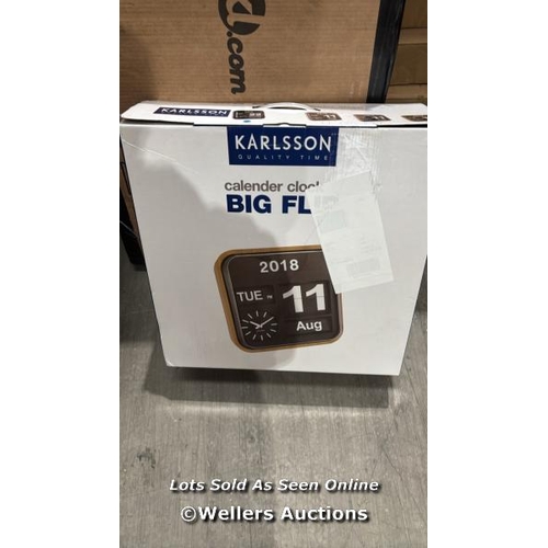 3025 - RRP:  339.99 - KARLSSON BIG FLIP WALL CLOCK / COMES IN ONE BOX/PACKAGE