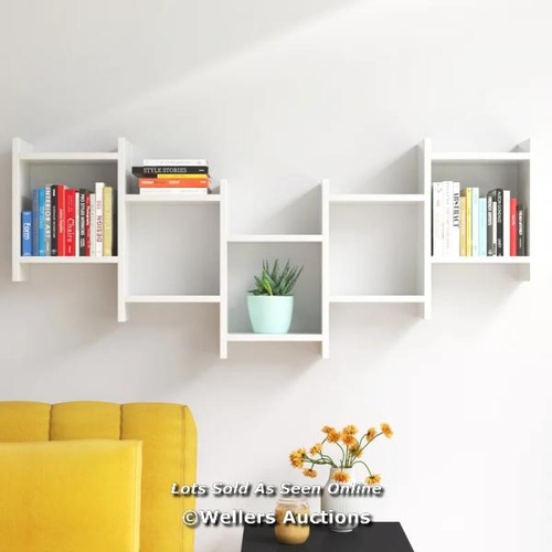 3032 - RRP:  64.99 - ZIPCODE DESIGN DILLOW 10 PIECE FLOATING SHELF MODERN WALL-MOUNTED STORAGE AND DISPLAY ... 