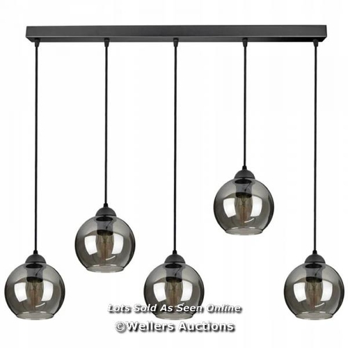 3037 - RRP:  179.99 - GEORGE OLIVER VARD 5 - LIGHT PENDANT / SHADE COLOUR: ALUMINIUM / COMES IN ONE BOX/PAC... 