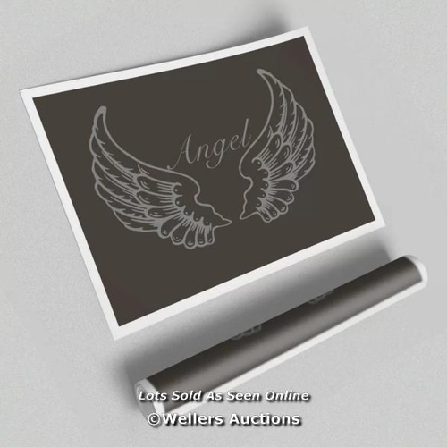 3044 - RRP:  108.99 - EAST URBAN HOME 'ANGEL WINGS' FRAMED DRAWING PRINT / COMES IN ONE BOX/PACKAGE