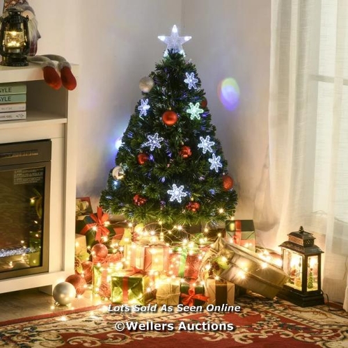 3045 - RRP:  28.99 - THE SEASONAL AISLE GREEN ARTIFICIAL CHRISTMAS TREE WITH MULTI-COLOURED LIGHTS WITH SNO... 