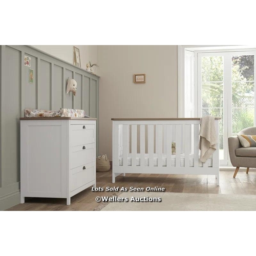 3097 - RRP:  439.99 - TUTTI BAMBINI TUTTI BAMBINI VERONA 2 PIECE NURSERY FURNITURE ROOM SET / COLOUR: WHITE... 