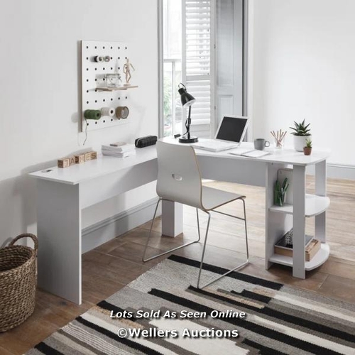 3110 - RRP:  83.99 - ZIPCODE DESIGN ALAINA L-SHAPE COMPUTER DESK / COLOUR: WHITE / COMES IN ONE BOX/PACKAGE