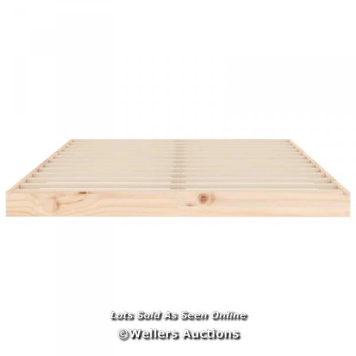 3113 - RRP:  79.99 - 17 STORIES BED FRAME SOLID WOOD / SIZE: SMALL DOUBLE (4'), COLOUR: WHITE / COMES IN ON... 