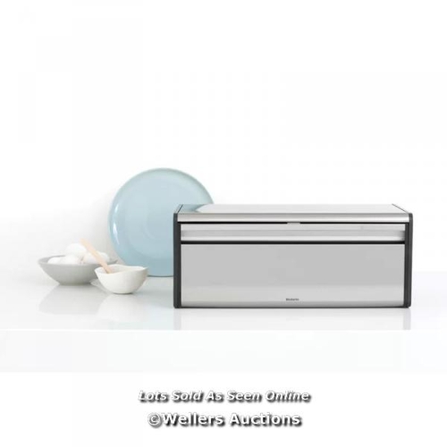 3135 - RRP:  62.26 - BRABANTIA BRABANTIA FALL FRONT BREAD BIN / COLOUR: MATT STEEL FINGERPRINT PROOF / COME... 