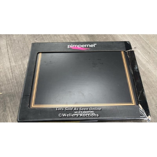 3141 - RRP:  19.31 - PIMPERNEL CLASSIC PLACEMATS / COLOUR: BLACK / COMES IN ONE BOX/PACKAGE