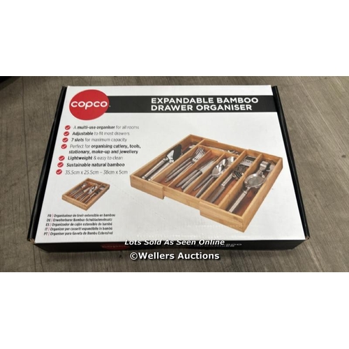 3143 - RRP:  25.99 - COPCO FLATWARE MULTI-PURPOSE DRAWER ORGANIZER / COMES IN ONE BOX/PACKAGE