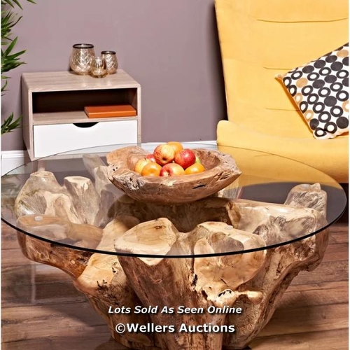 3151 - RRP:  39.99 - ALPEN HOME BEVIS RECLAIMED SOLID TEAK ROOT HOME DéCOR FRUIT BOWL / COMES IN ONE BOX/PA... 