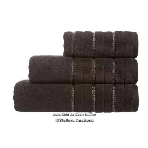 3159 - RRP:  15.99 - SYMPLE STUFF SINGLE PIECE BATH TOWEL / COLOUR: BLACK / COMES IN ONE BOX/PACKAGE