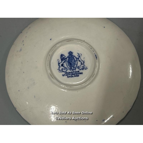 175 - Assorted porcelain including a Doulton 'Madras' oval meat platter, 50cm wide, Adderley Ware large cu... 