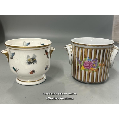 189 - Assorted ceramics including a victorian style pierced urn, Spode pink pagoda pattern, William Ridgew... 